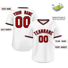 White Black Classic Authentic Pullover Baseball Jersey 2