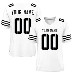 White Black Classic Mesh Authentic Football Jersey