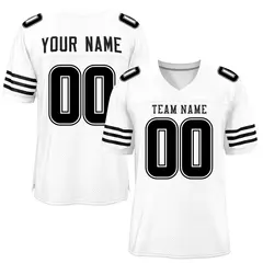 White Black Classic Mesh Authentic Football Jersey 1