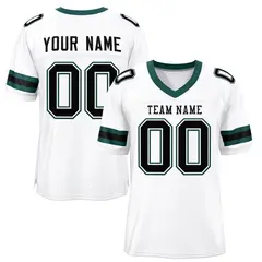 White Black Classic Mesh Authentic Football Jersey 1