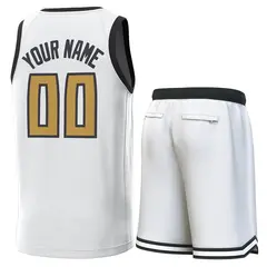 White Black Classic Sets Basketball Jersey 3