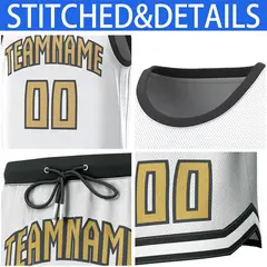 White Black Classic Sets Basketball Jersey 6