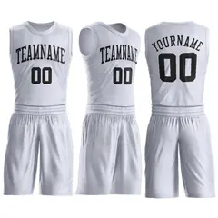 White Black Classic Sets Basketball Jersey 2