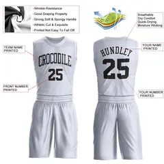 White Black Classic Sets Basketball Jersey 3
