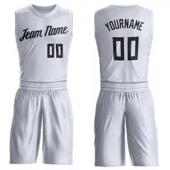 White Black Classic Sets Basketball Jersey 1