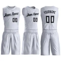 White Black Classic Sets Basketball Jersey 2