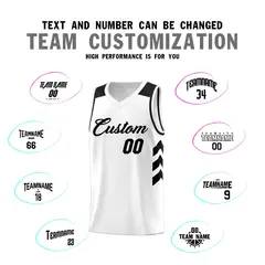 White Black Classic Sports Uniform Basketball Jersey 4