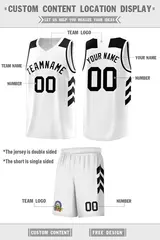White Black Classic Sports Uniform Basketball Jersey 2