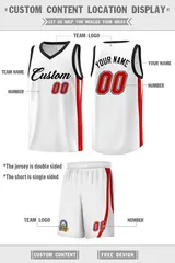 White Black Classic Sports Uniform Basketball Jersey 2