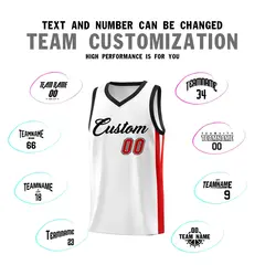 White Black Classic Sports Uniform Basketball Jersey 4