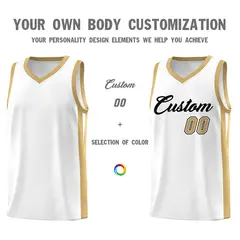 White Black Classic Sports Uniform Basketball Jersey 3