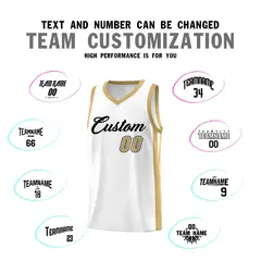 White Black Classic Sports Uniform Basketball Jersey 4
