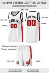 White Black Classic Sports Uniform Basketball Jersey 2