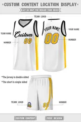 White Black Classic Sports Uniform Basketball Jersey 2