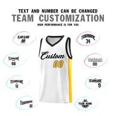 White Black Classic Sports Uniform Basketball Jersey 4