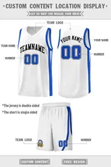 White Black Classic Sports Uniform Basketball Jersey 2