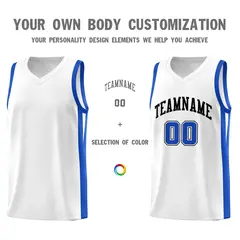 White Black Classic Sports Uniform Basketball Jersey 3