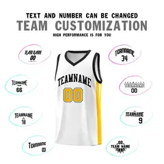 White Black Classic Sports Uniform Basketball Jersey 4