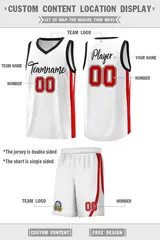 White Black Classic Sports Uniform Basketball Jersey 2