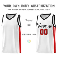 White Black Classic Sports Uniform Basketball Jersey 3