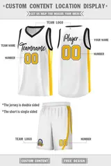 White Black Classic Sports Uniform Basketball Jersey 2