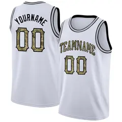 White Black Classic Tops Authentic Basketball Jersey 1
