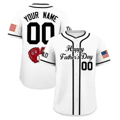 White Black Father's Day Classic Baseball Jersey 1