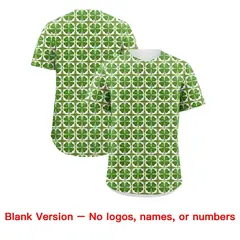 White Black Four Leaf Clover St. Patrick's Day Baseball Jersey 7