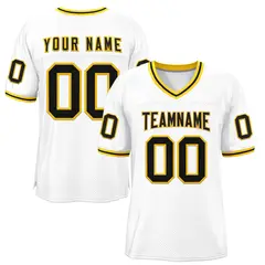 White Black-Gold Classic Style Authentic Football Jersey 1