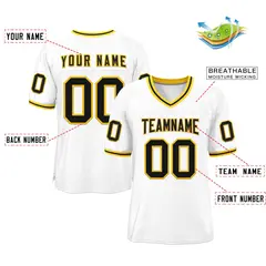 White Black-Gold Classic Style Authentic Football Jersey 2