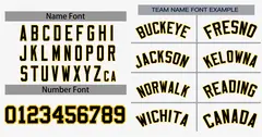 White Black-Gold Classic Style Baseball Jersey 3