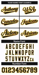 White Black-Gold Classic Style Hockey Jersey 3