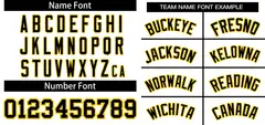 White Black-Gold Classic Two-Button Softball Jersey 3