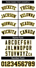 White Black-Gold Classic Two-Button Softball Jersey 3