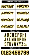 White Black-Gold Classic Two-Button Softball Jersey 3
