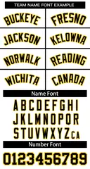 White Black-Gold Classic Two-Button Softball Jersey 3