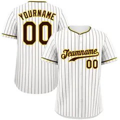 White Black-Gold Hook Stripe Fashion Baseball Jersey 1