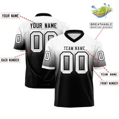 White Black Gradient Fashion Authentic Football Jersey 2