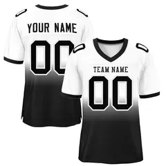 White Black Gradient Outdoor Football Jersey