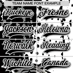 White Black Gray Full-Snap Tiger Graffiti Baseball Jersey 6