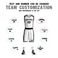 White Black-Gray Graffiti Lightning Basketball Jersey 4