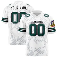 White Black-Gray Graffiti Line Authentic Football Jersey 1