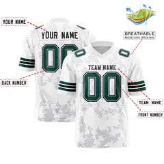 White Black-Gray Graffiti Line Authentic Football Jersey 2