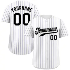 White Black Gray Hook Stripe Baseball Jersey 1