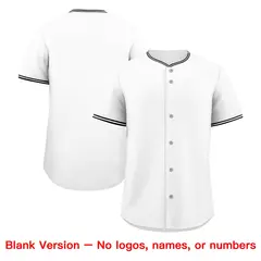 White Black Gray Baseball Jersey 8