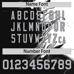 White Black Ink Pattern Baseball Jersey 4