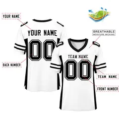 White Black Insert Color Mesh Authentic Football Jersey 2