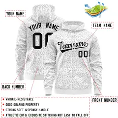 White Black Leopard Print Varsity Letterman Jacket Hoodie 4