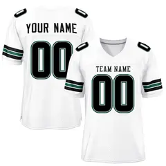 White Black-Midnight Green Classic Mesh Football Jersey 1