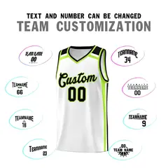 White Black Neon Green Color Charge Series Basketball Jersey 4